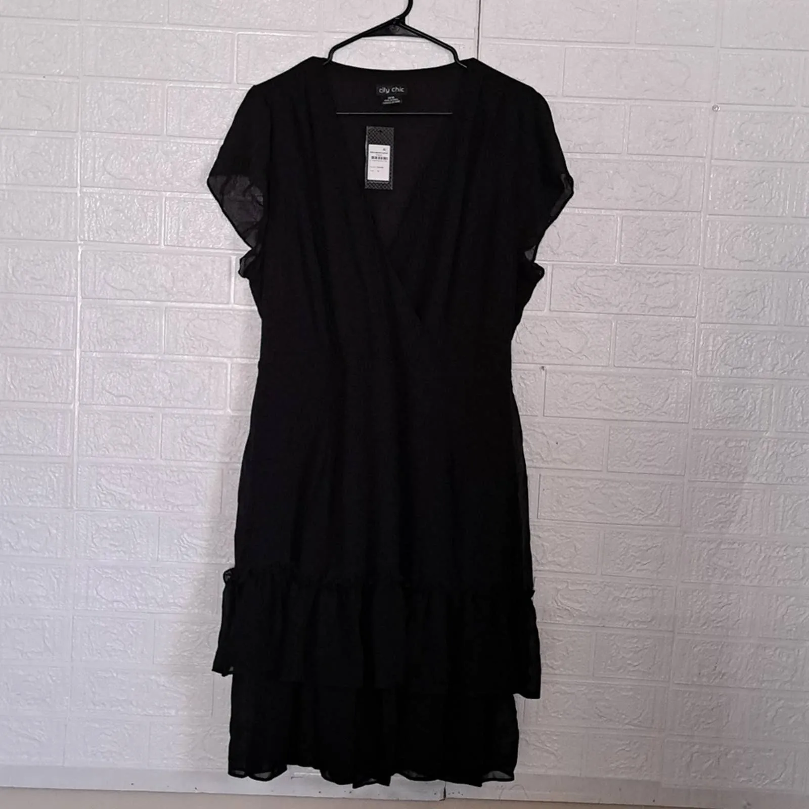 City Chic Dreamy Flirt Dress Black