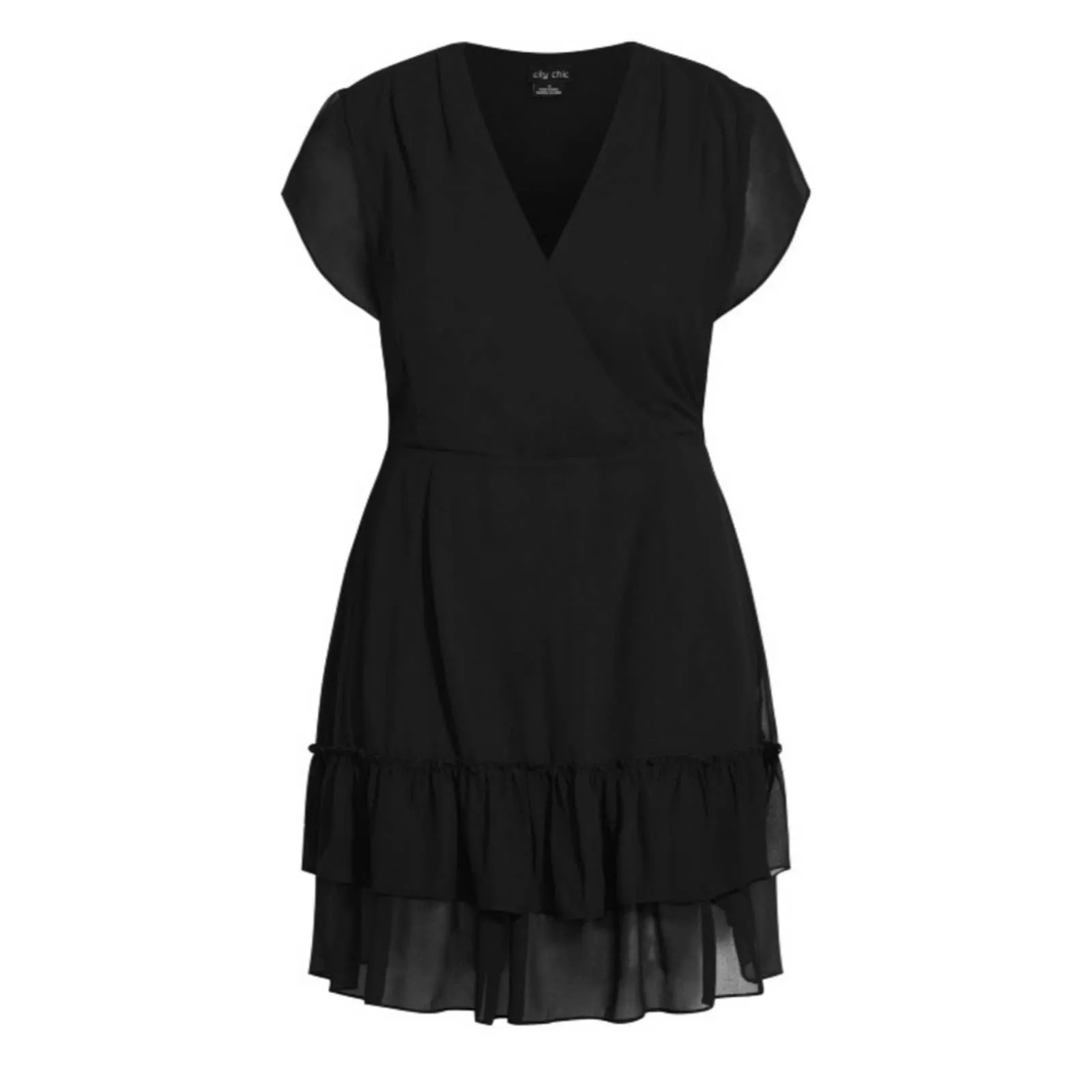 City Chic Dreamy Flirt Dress Black
